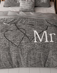Dekbedovertrek Mr and Mrs 3 anthracite 