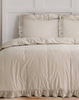Dekbedovertrek Ruffles Taupe