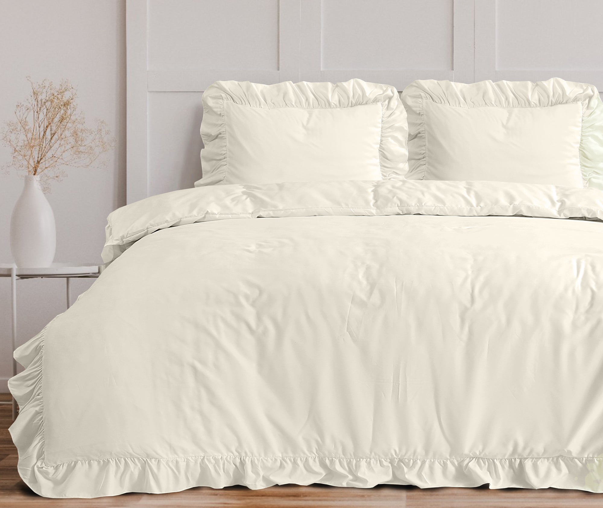 Dekbedovertrek Ruffles creme 