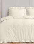 Dekbedovertrek Ruffles creme 