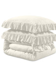 Dekbedovertrek Ruffles creme 