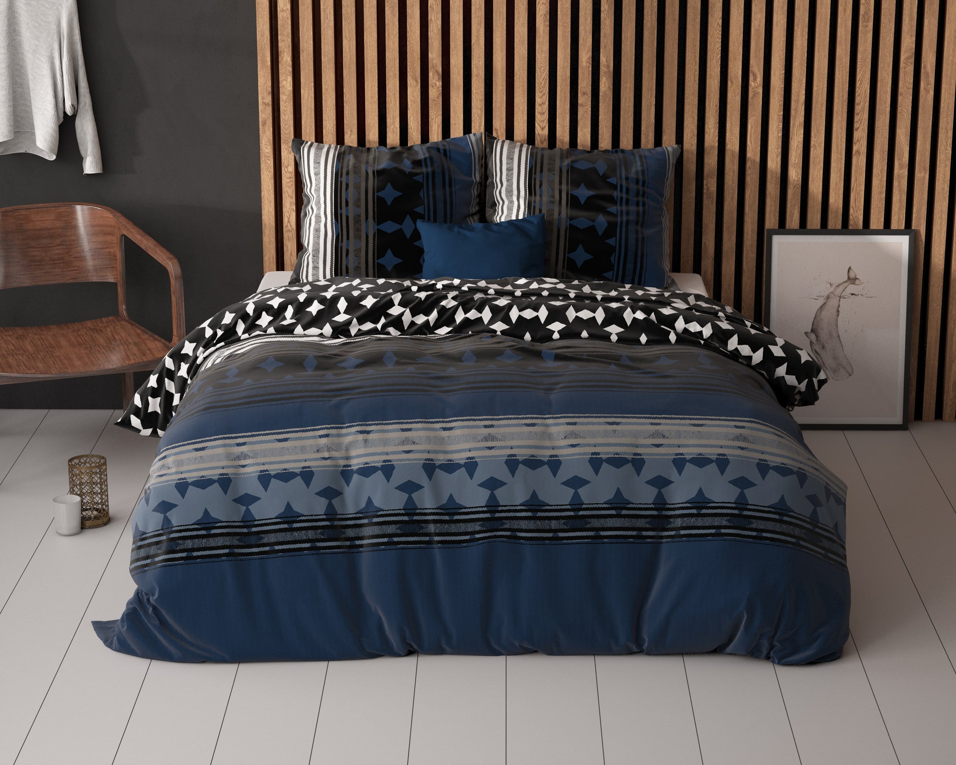 Dekbedovertrek Scanda Navy 