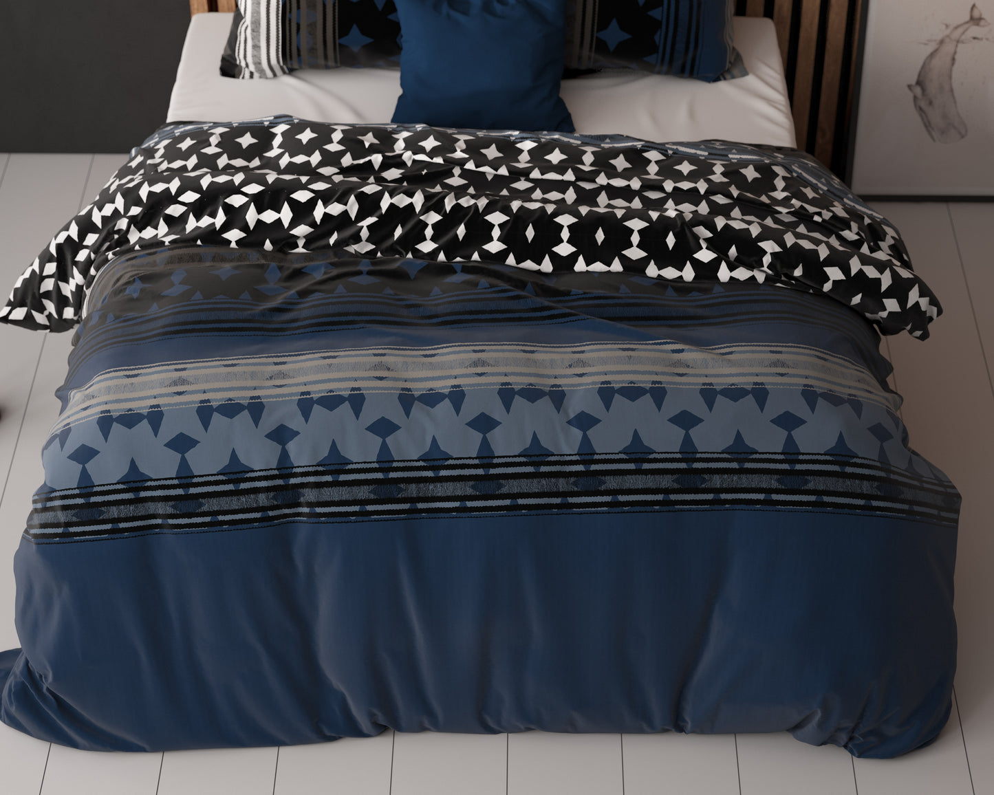 Dekbedovertrek Scanda Navy 