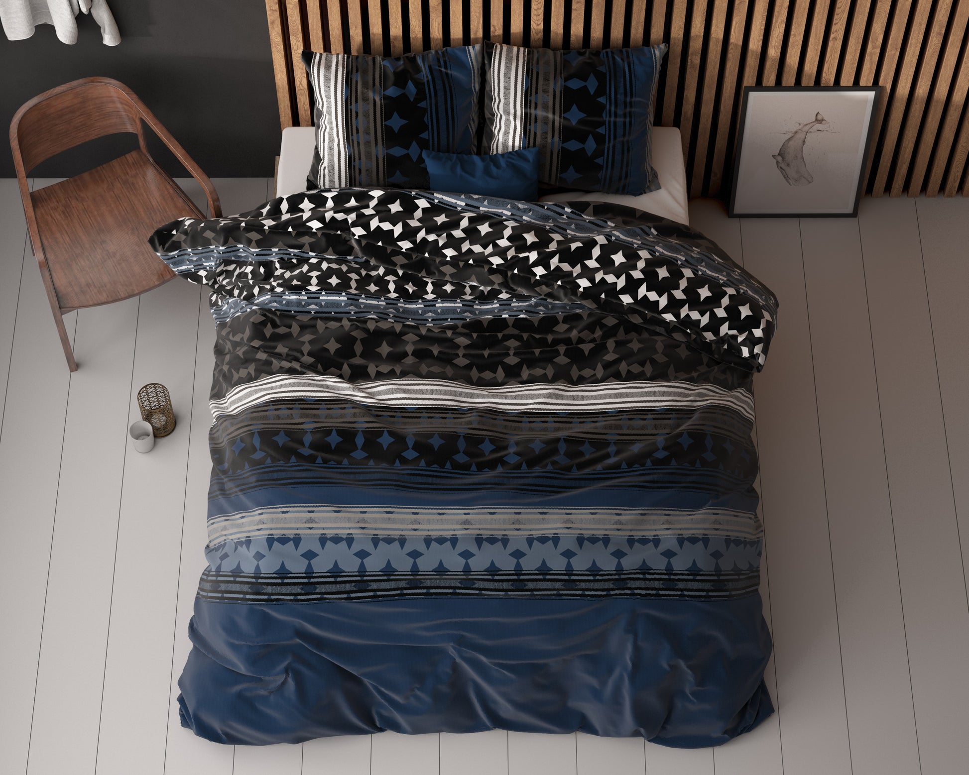 Dekbedovertrek Scanda Navy 