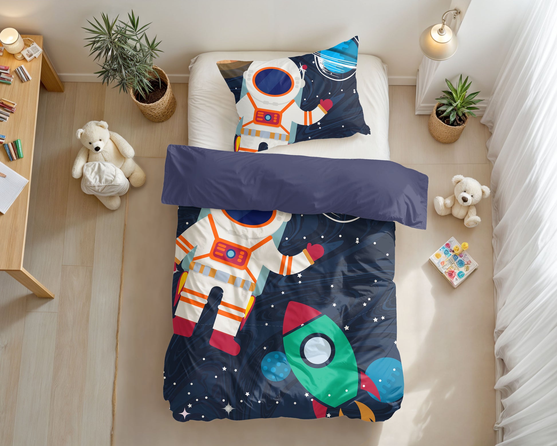 Dekbedovertrek Space man 2