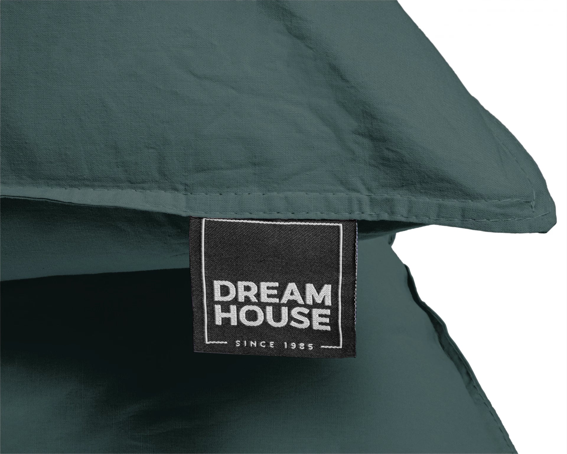 Dekbedovertrek Stone Washed Donker groen 