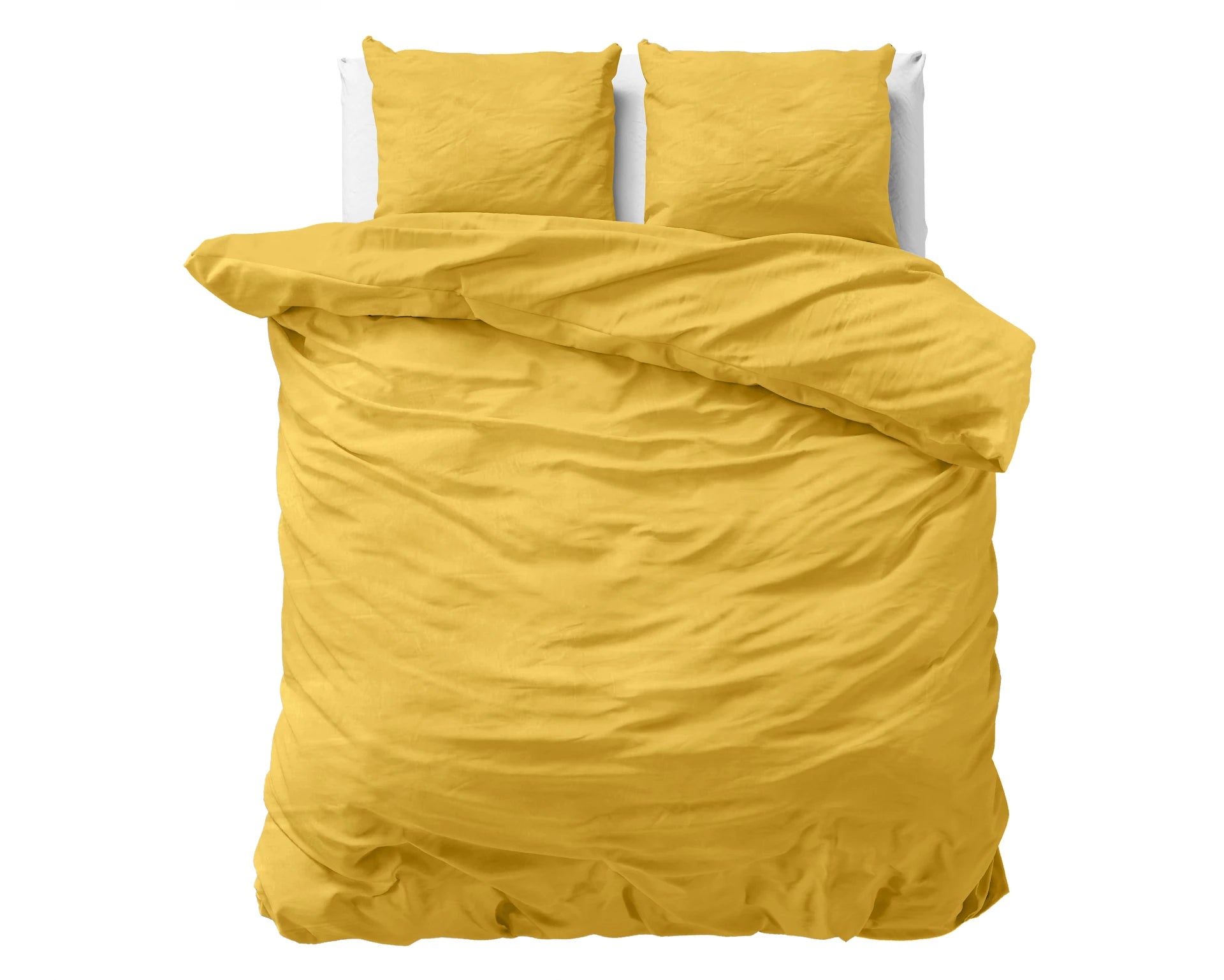 Dekbedovertrek Stone Washed Mustard