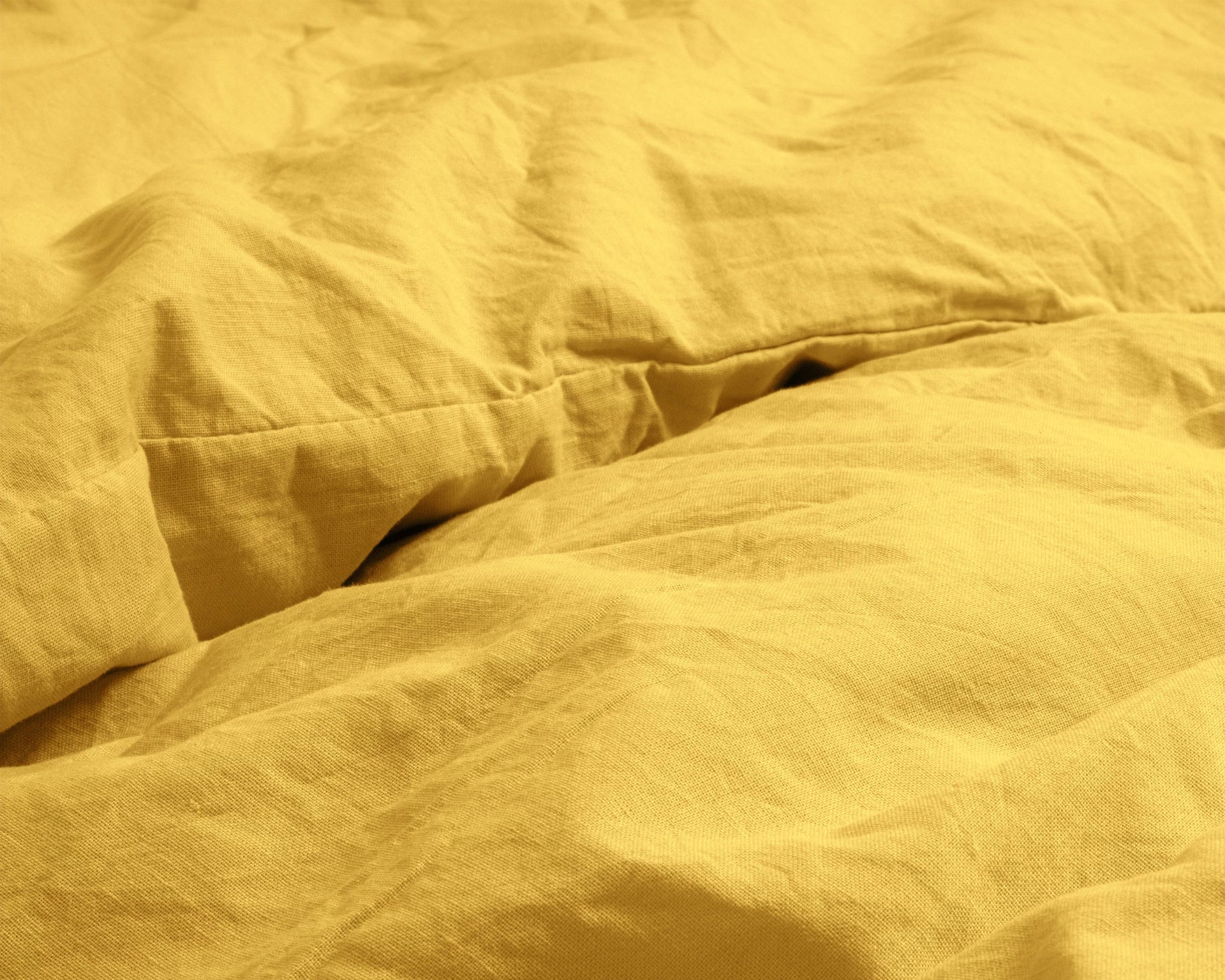 Dekbedovertrek Stone Washed Mustard