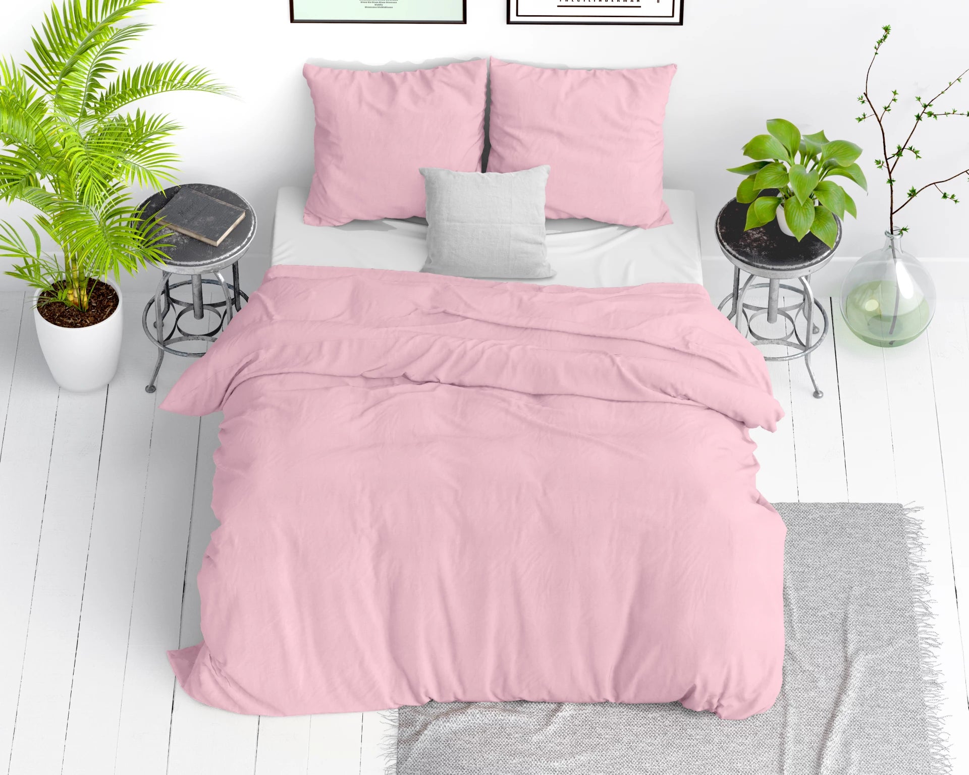 Dekbedovertrek Stone Washed Roze 
