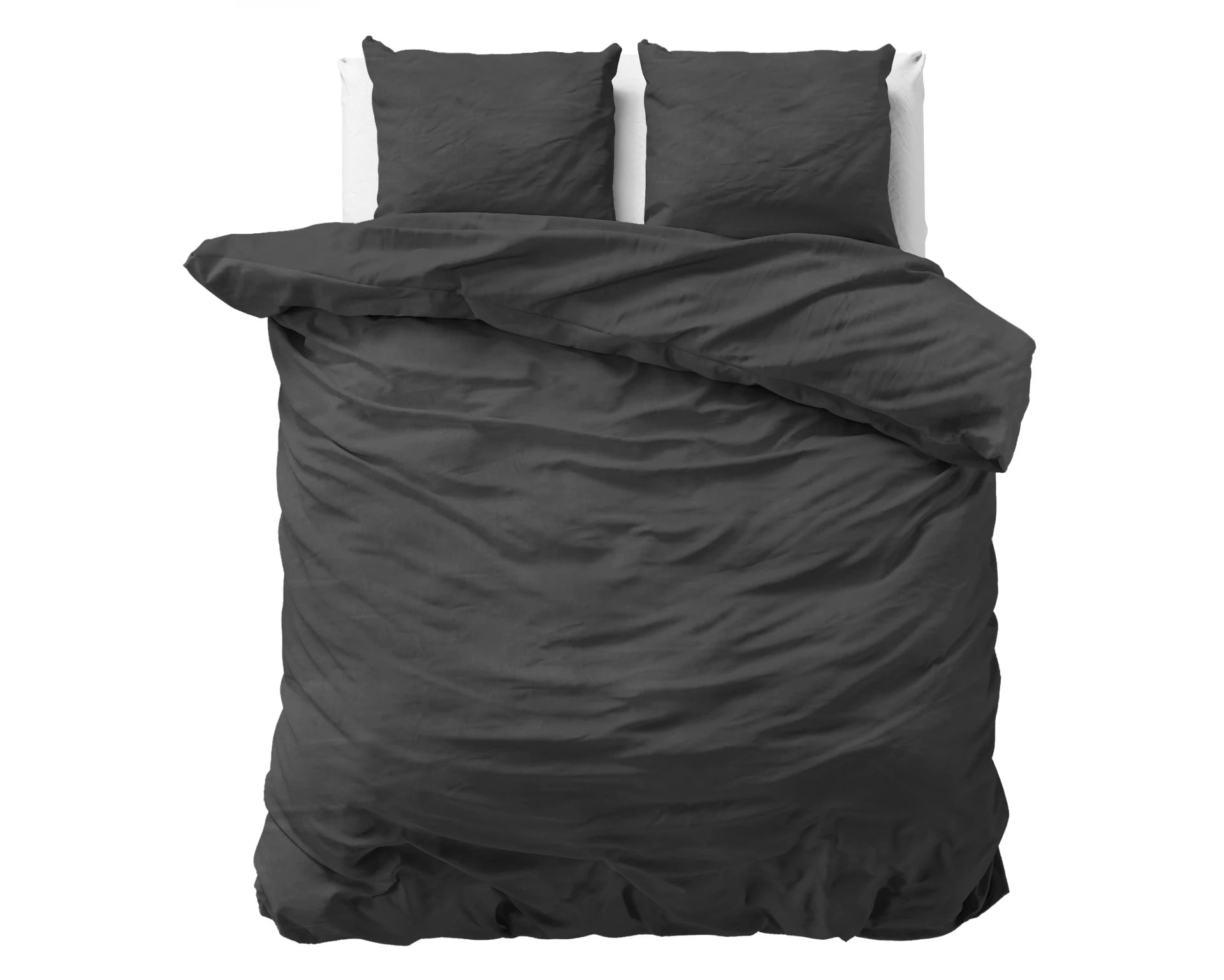 Dekbedovertrek Stone Washed Zwart 