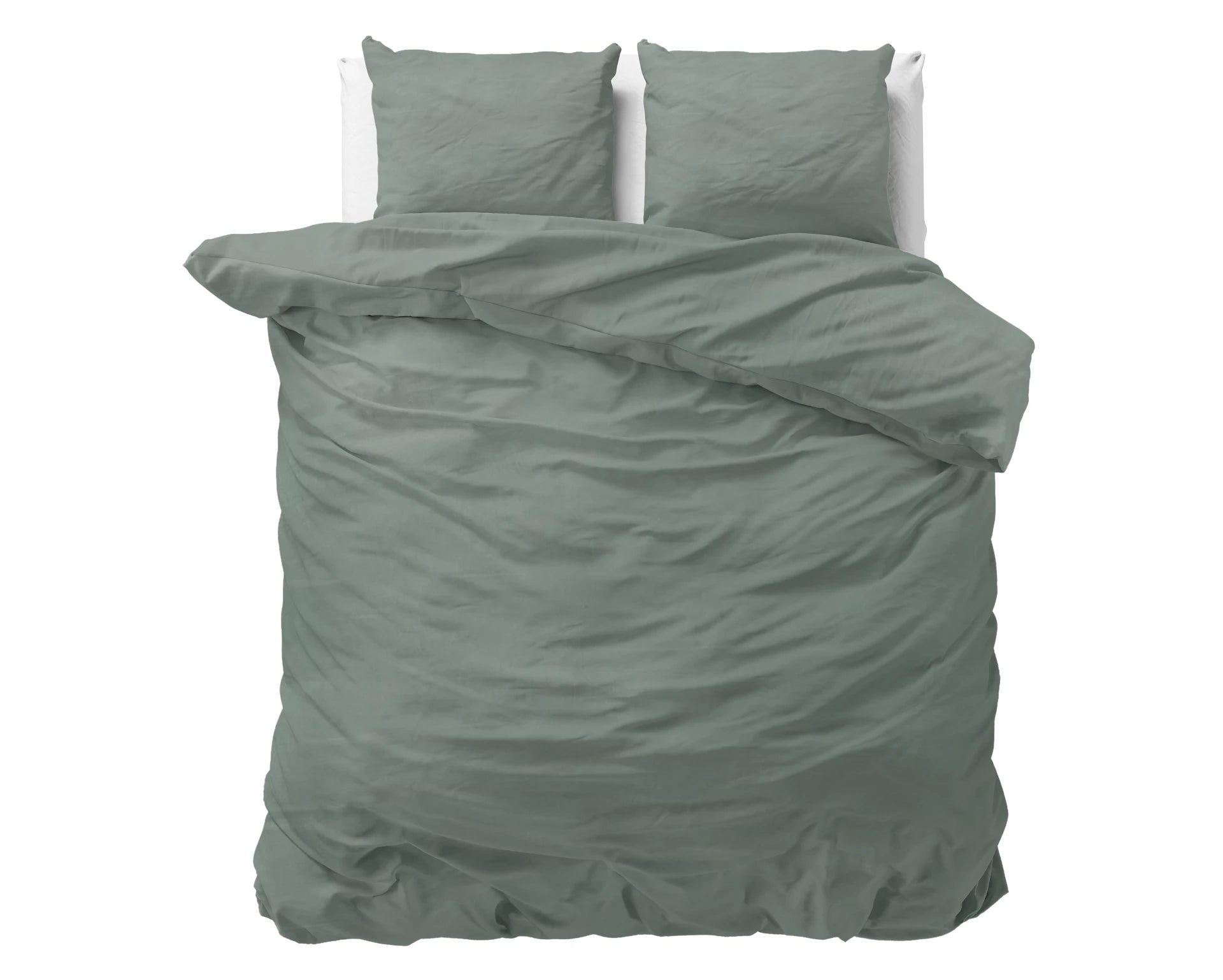 Dekbedovertrek Stone Washed groen 