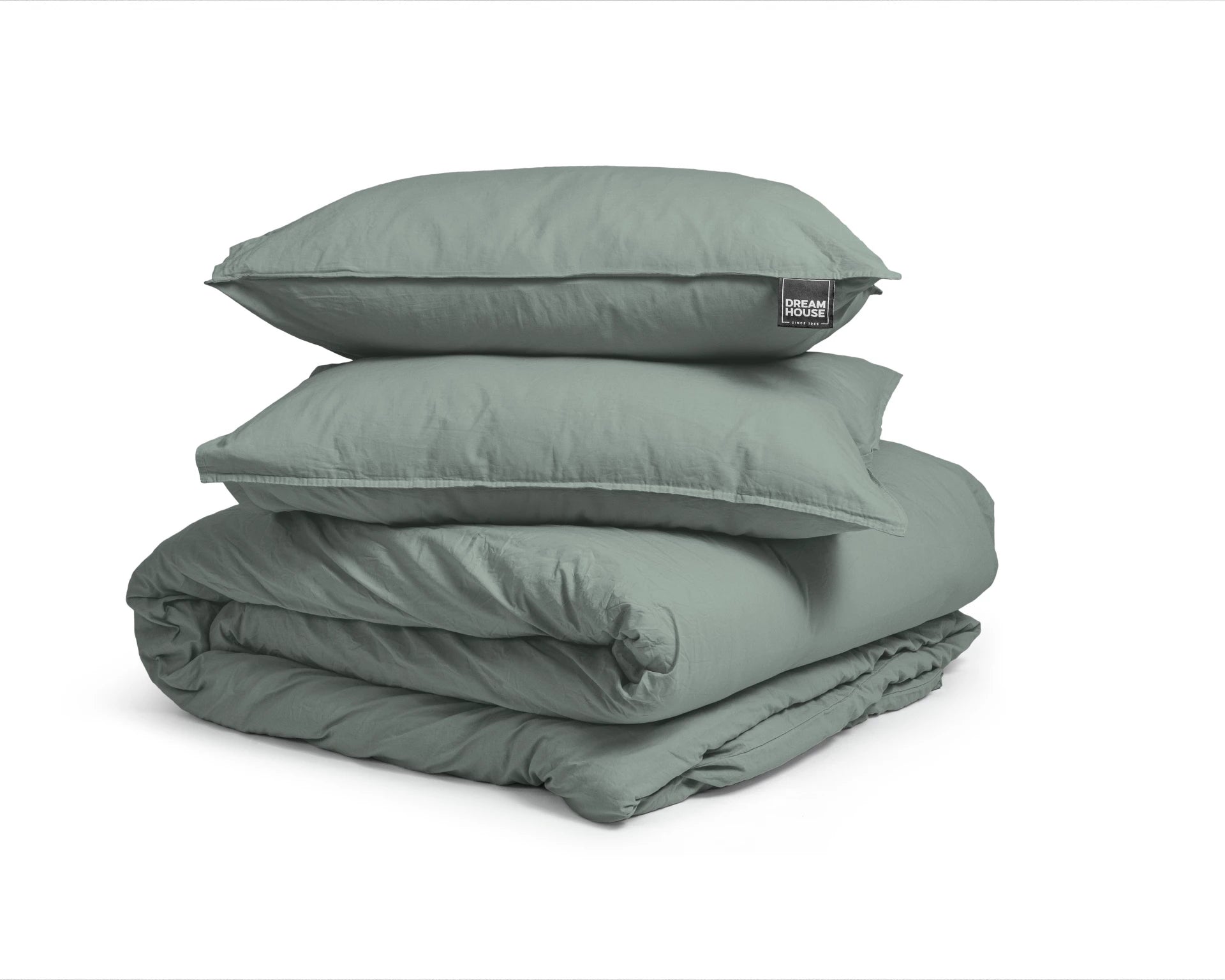 Dekbedovertrek Stone Washed groen 