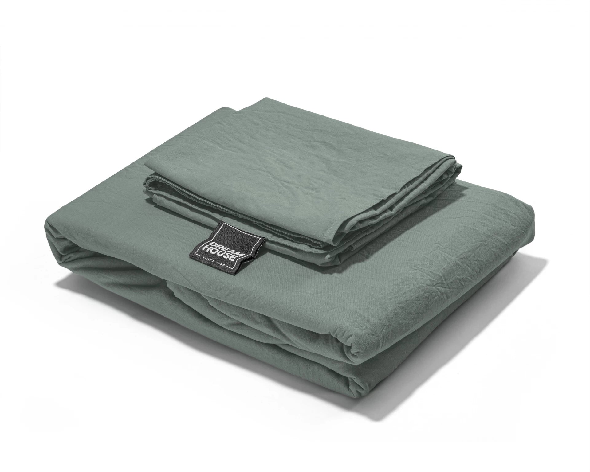 Dekbedovertrek Stone Washed groen 
