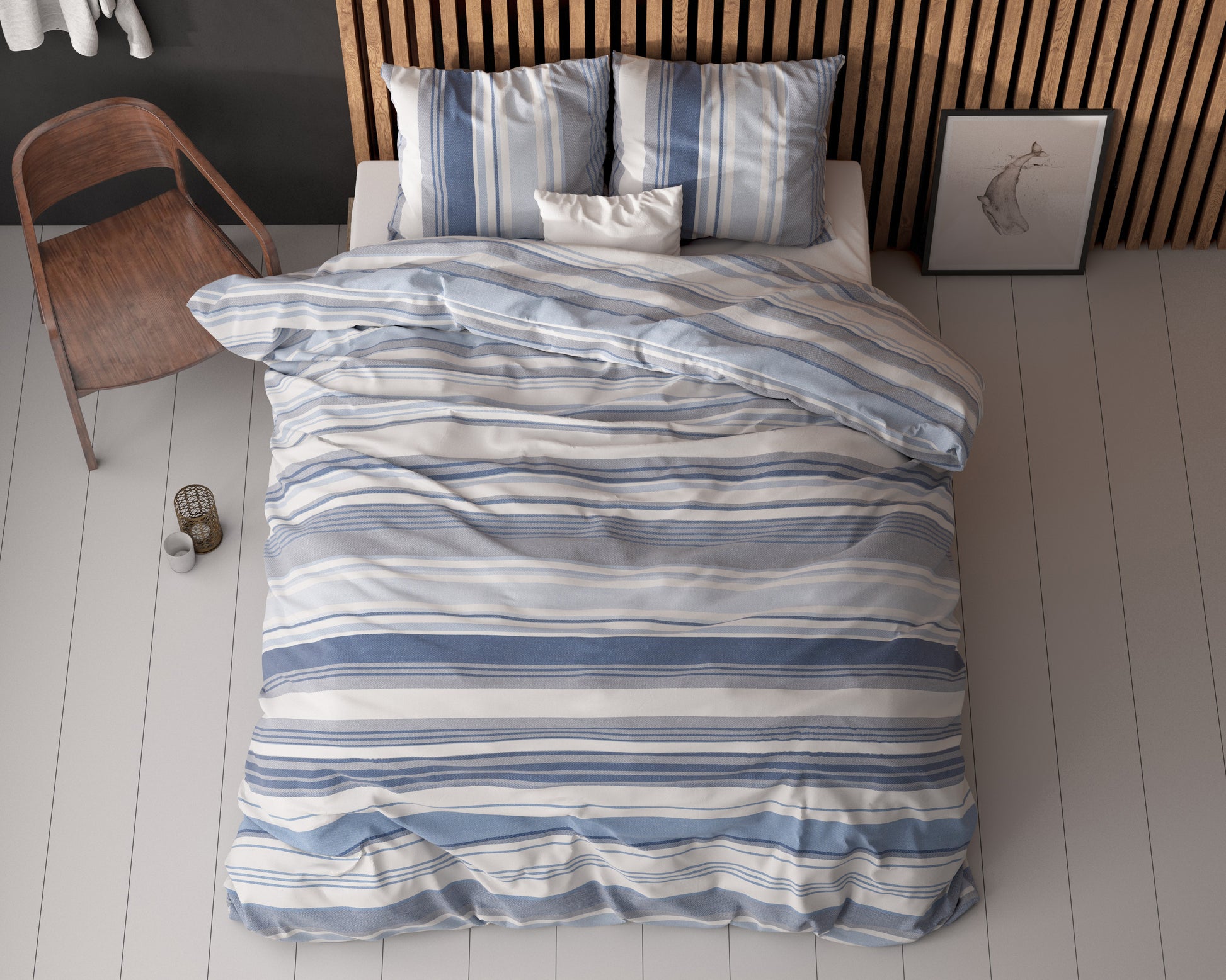 Dekbedovertrek Stripy Blauw 