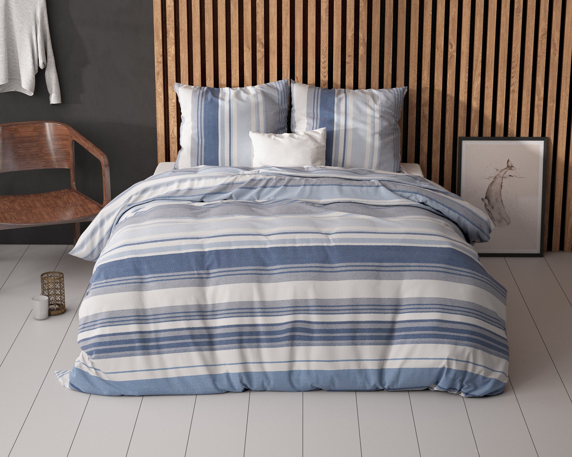 Dekbedovertrek Stripy Blauw 
