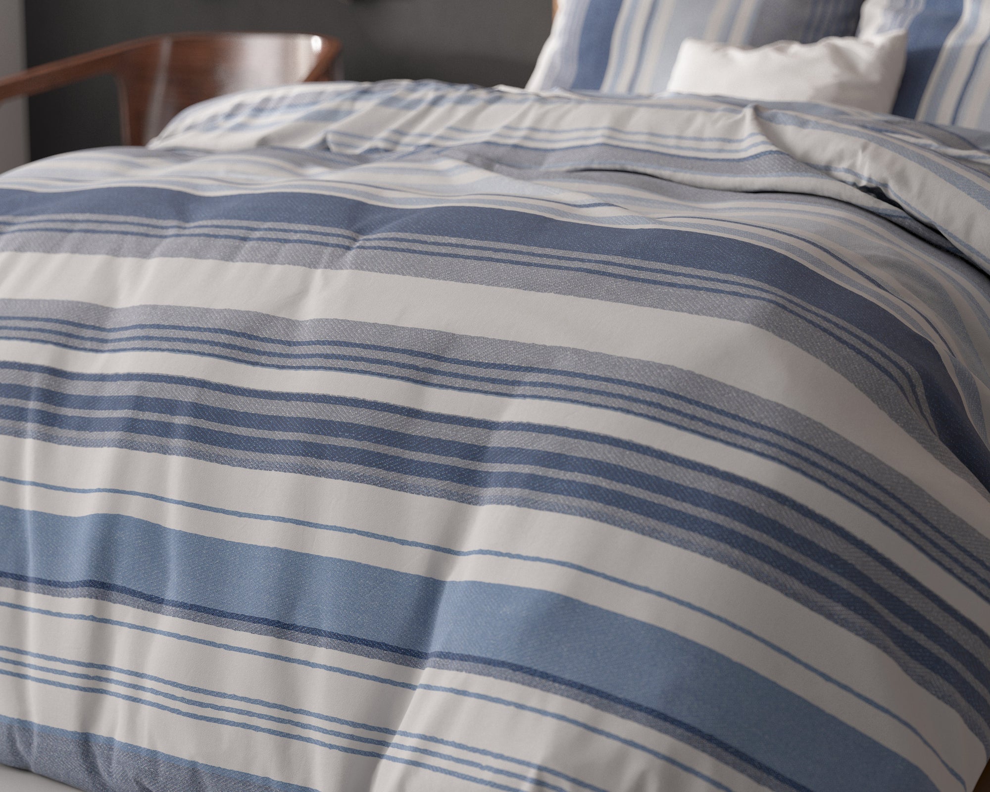 Dekbedovertrek Stripy Blauw 