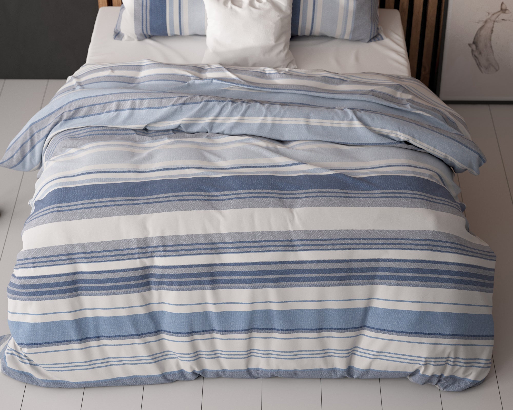 Dekbedovertrek Stripy Blauw 
