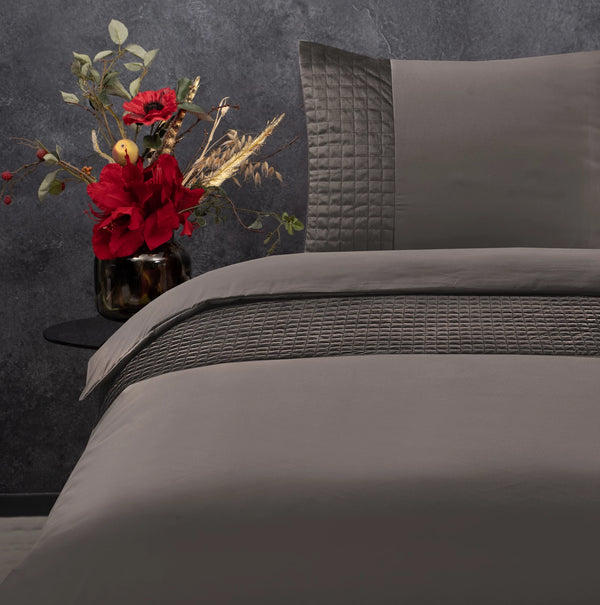 Dekbedovertrek Velvet Band Taupe