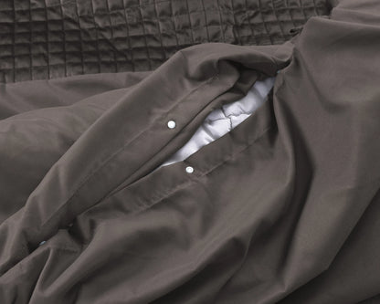 Dekbedovertrek Velvet Band Taupe