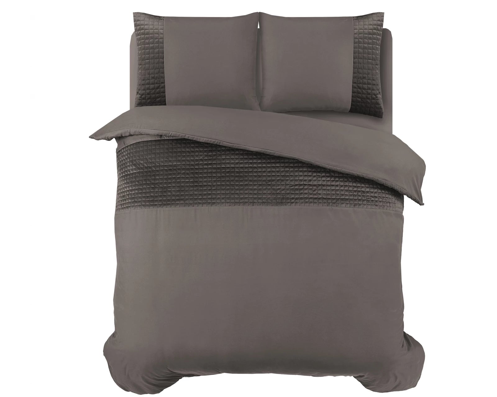 Dekbedovertrek Velvet Band Taupe