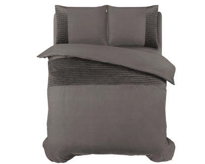 Dekbedovertrek Velvet Band Taupe