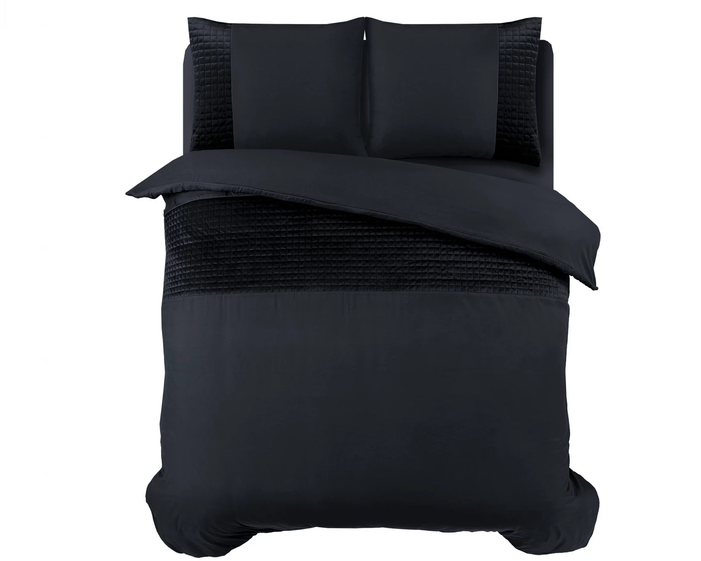 Dekbedovertrek Velvet Band zwart