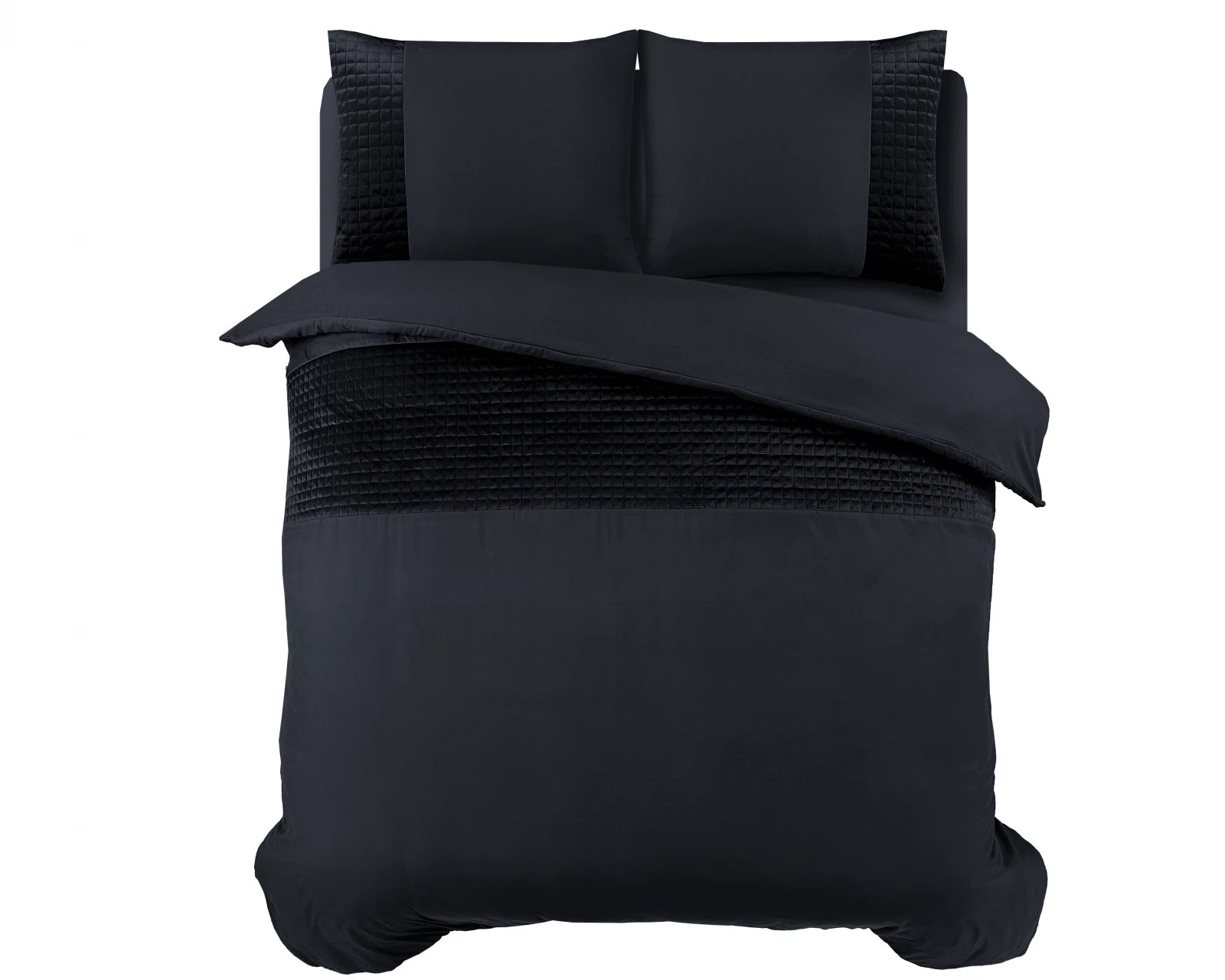 Dekbedovertrek Velvet Band zwart