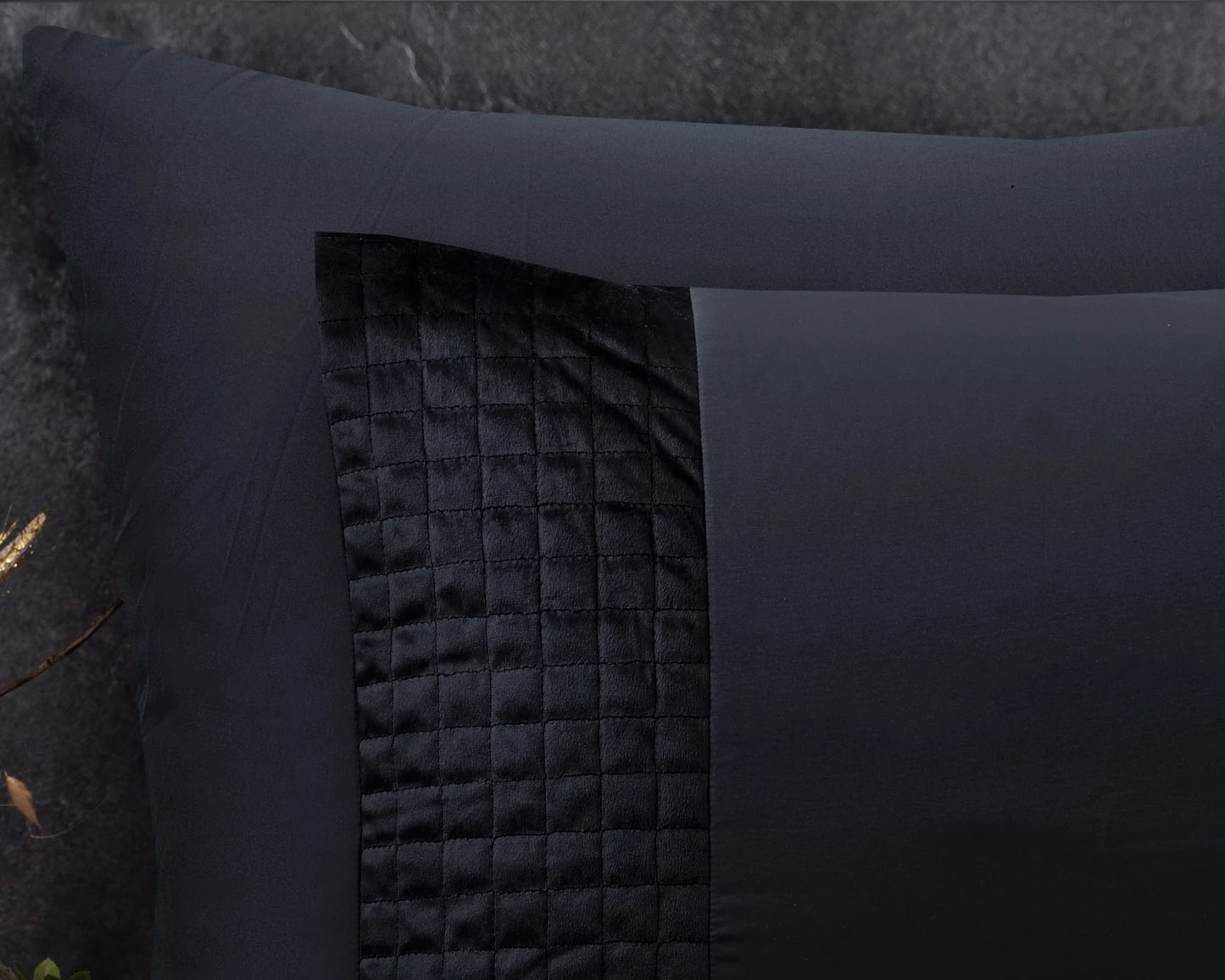 Dekbedovertrek Velvet Band zwart