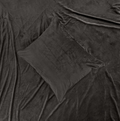 Dekbedovertrek Velvet Piping Deep Taupe 