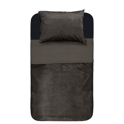 Dekbedovertrek Velvet Piping Deep Taupe 