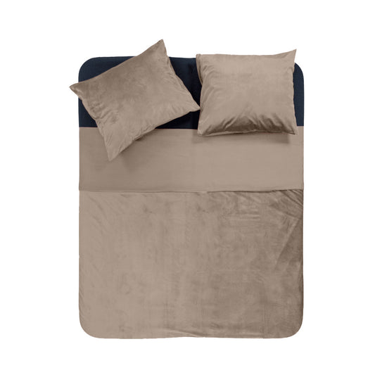 Dekbedovertrek Velvet Piping Taupe 