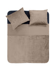 Dekbedovertrek Velvet Piping Taupe 