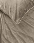 Dekbedovertrek Velvet Piping Taupe 