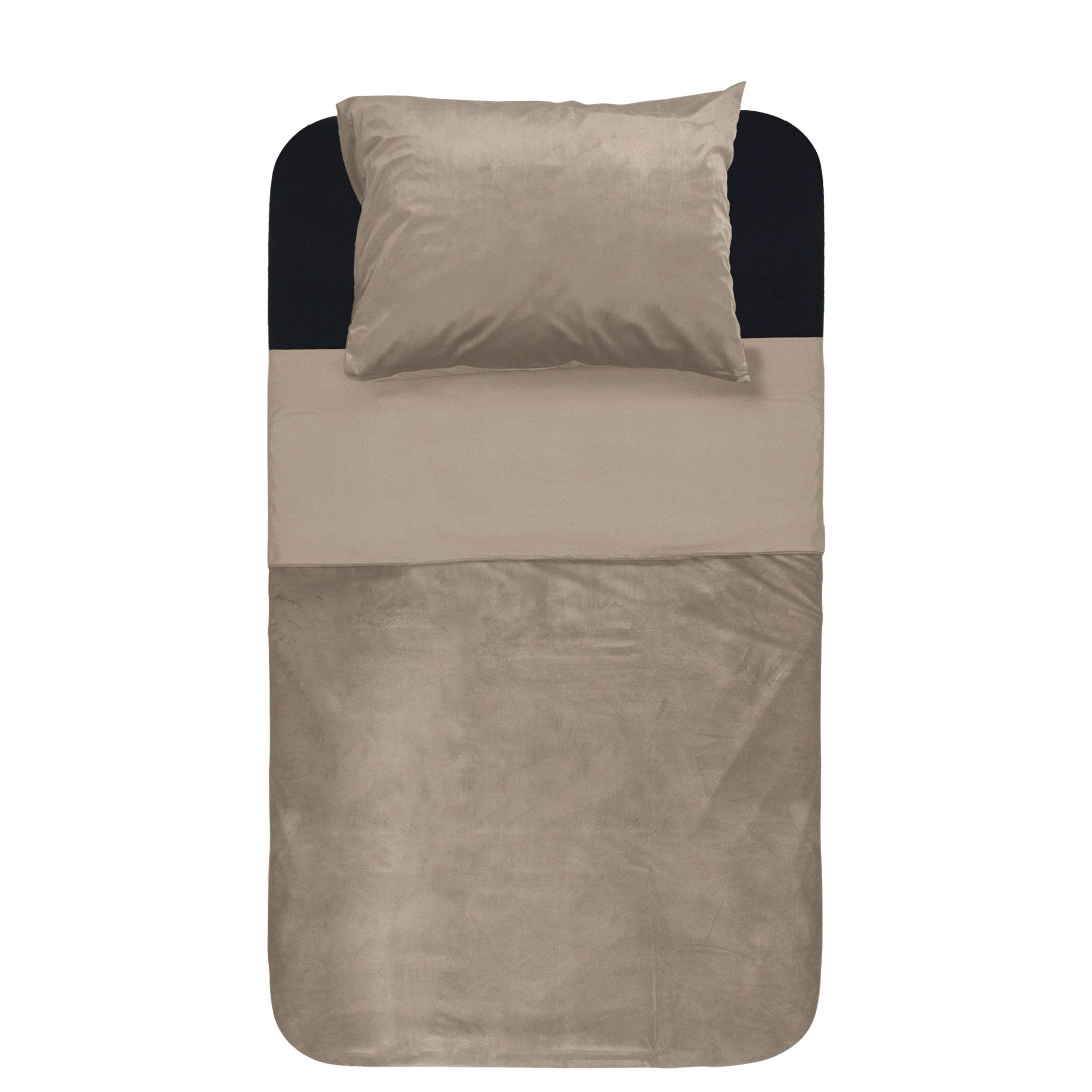 Dekbedovertrek Velvet Piping Taupe 