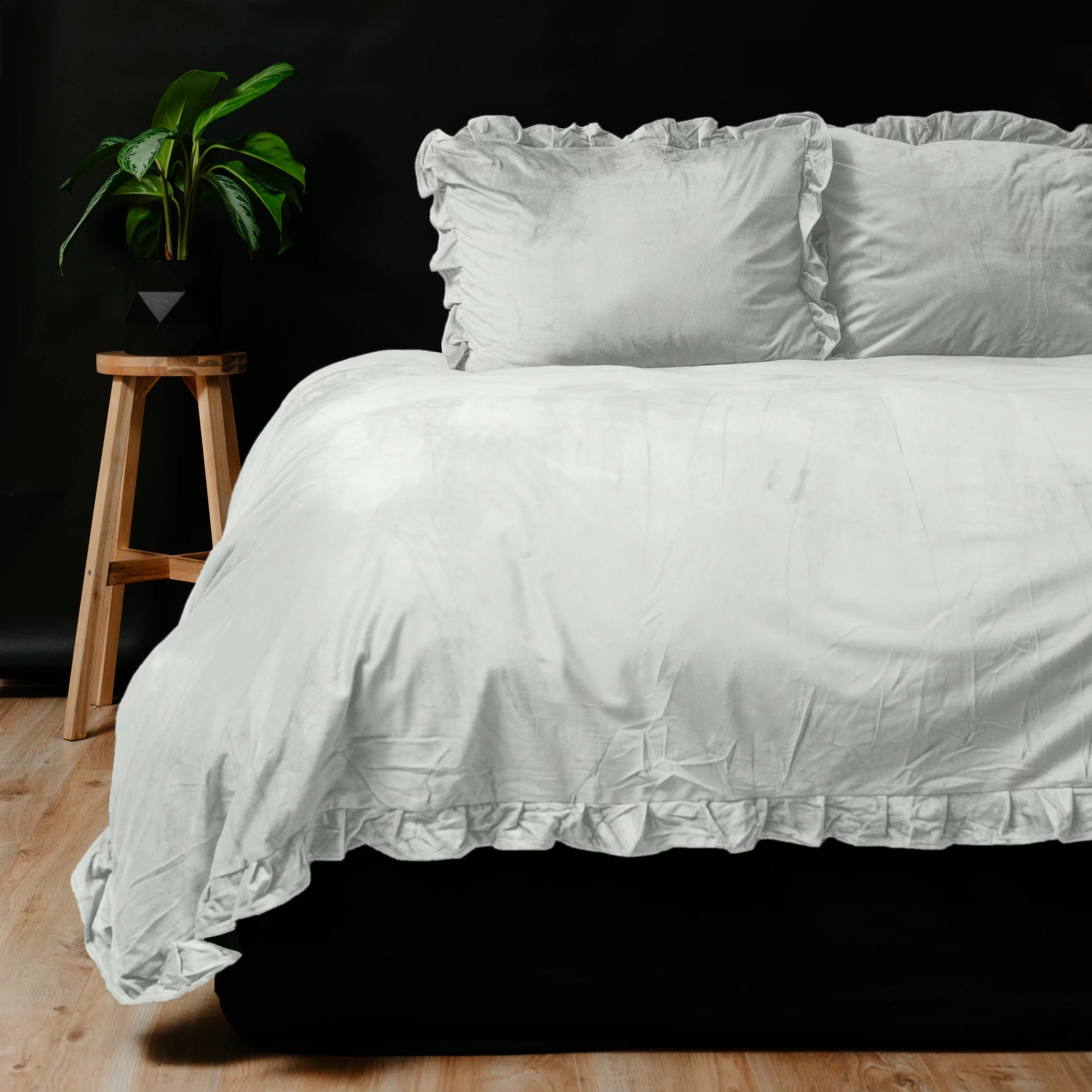 Dekbedovertrek Velvet Ruffles Cappuccino