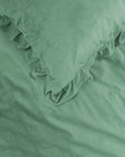 Dekbedovertrek Velvet Ruffles Granite Green 
