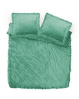 Dekbedovertrek Velvet Ruffles Granite Green 
