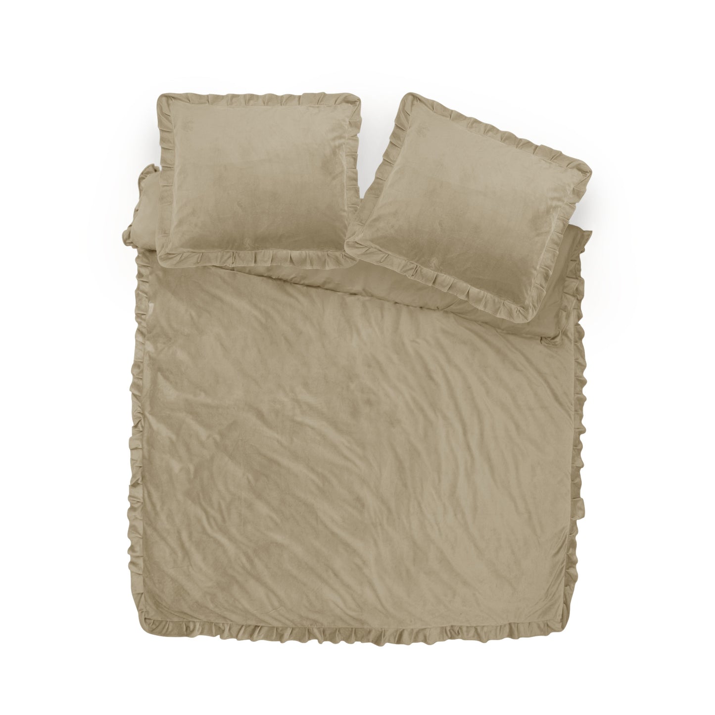 Dekbedovertrek Velvet Ruffles Iced Coffee