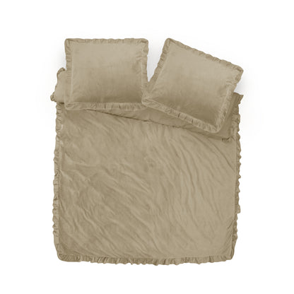 Dekbedovertrek Velvet Ruffles Iced Coffee