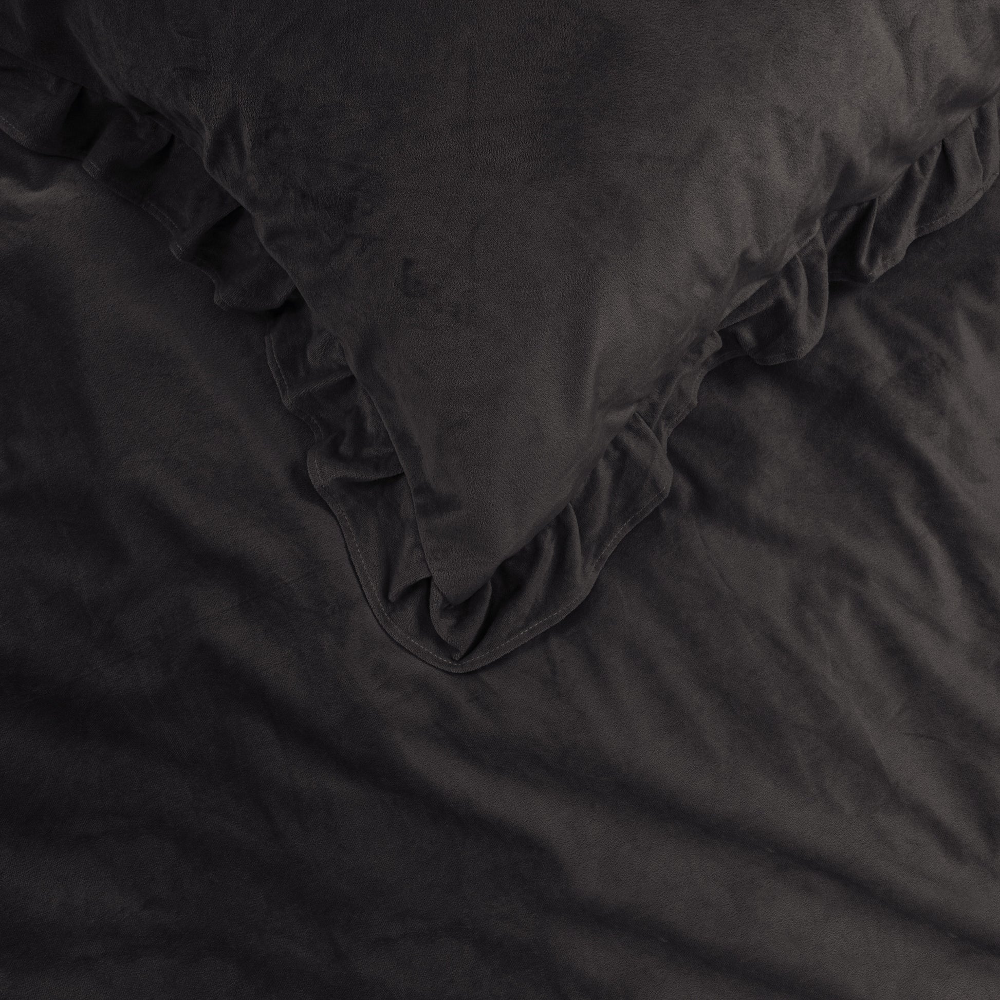 Dekbedovertrek Velvet Ruffles Zwart 