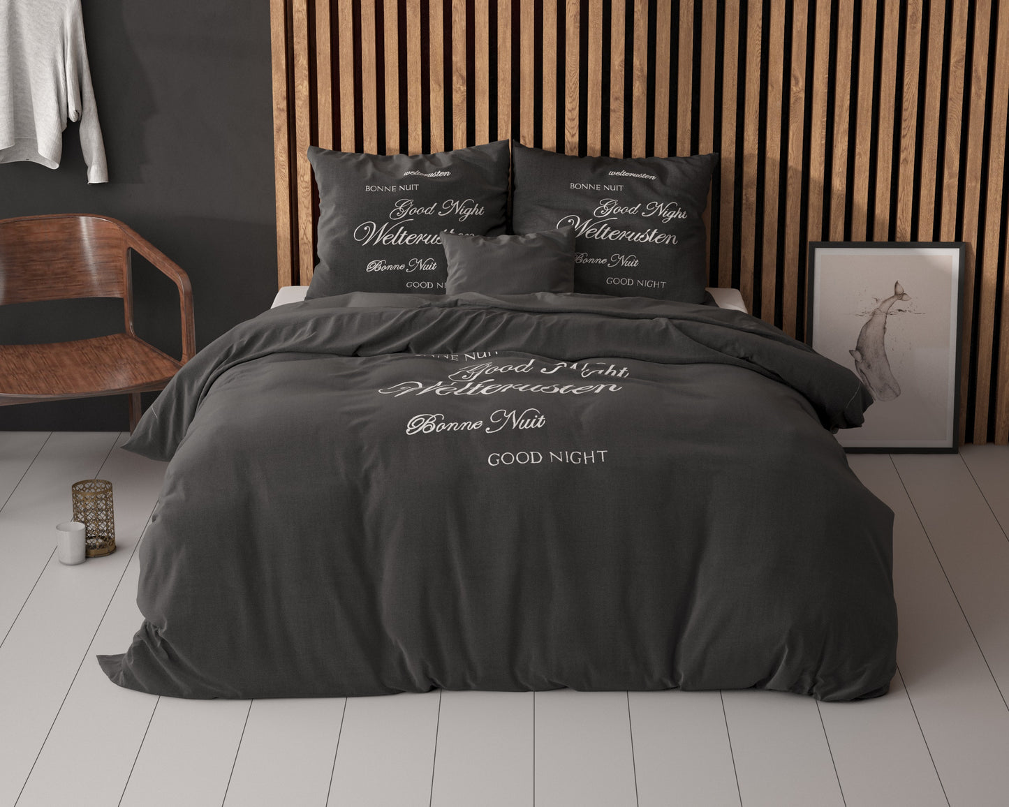 Dekbedovertrek Welterusten Zwart