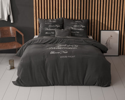 Dekbedovertrek Welterusten Zwart
