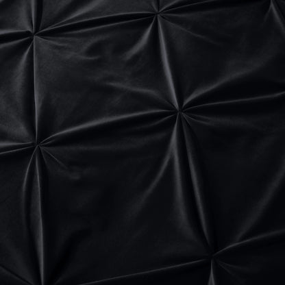 Dekbedovertrek velvet pintuck zwart