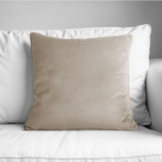 Velvet Sierkussen Taupe - OUTLET