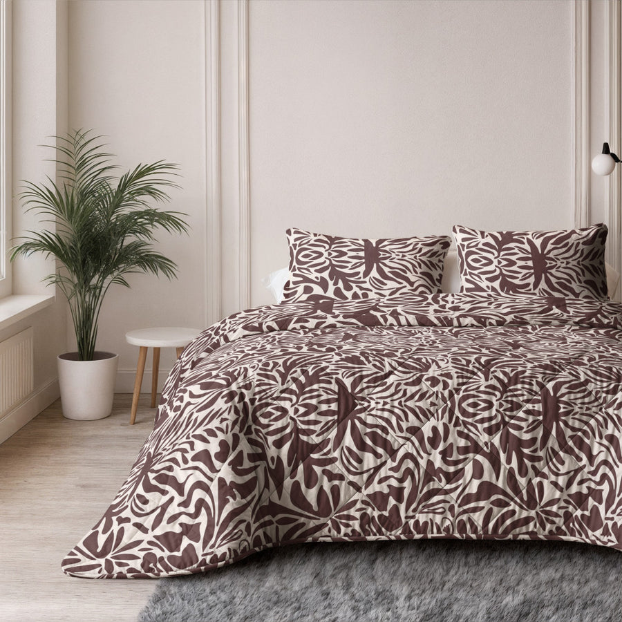 Lazy dekbed Denzo Rood/Bruin