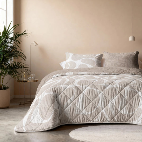 Lazy dekbed Drifty - zand/grijs