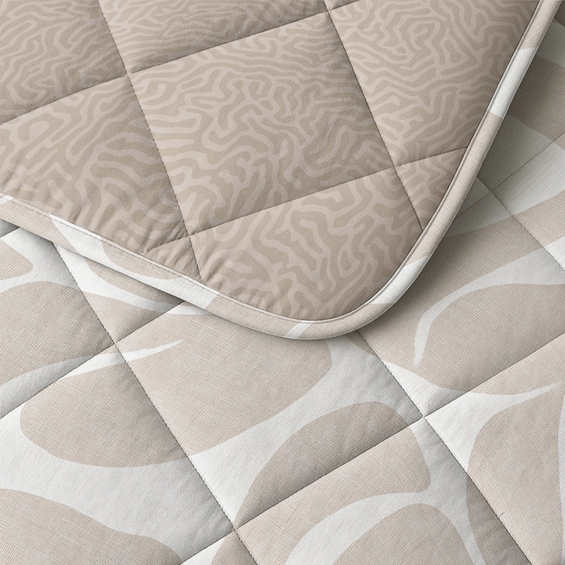 Lazy dekbed Drifty - zand/grijs