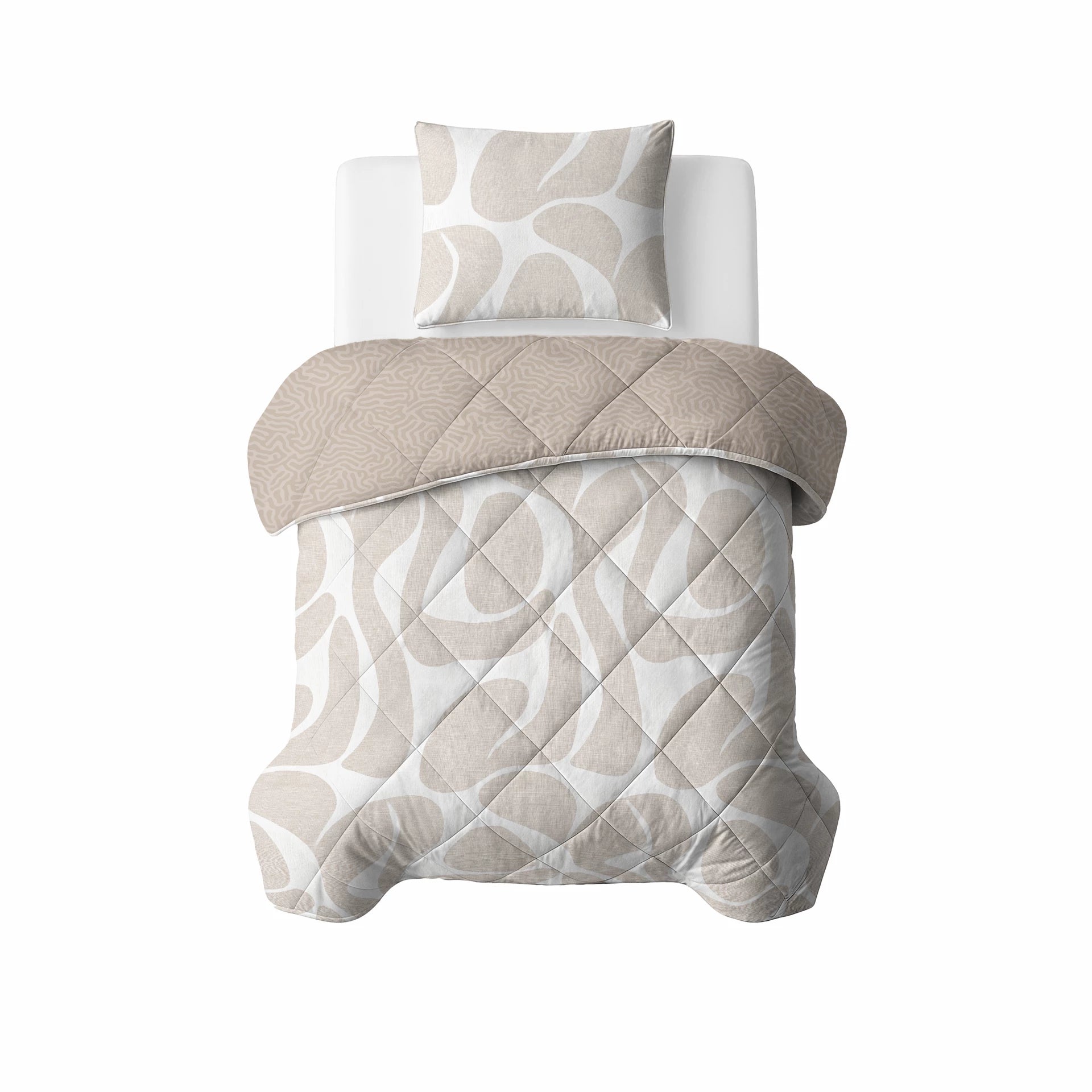 Lazy dekbed Drifty - zand/grijs