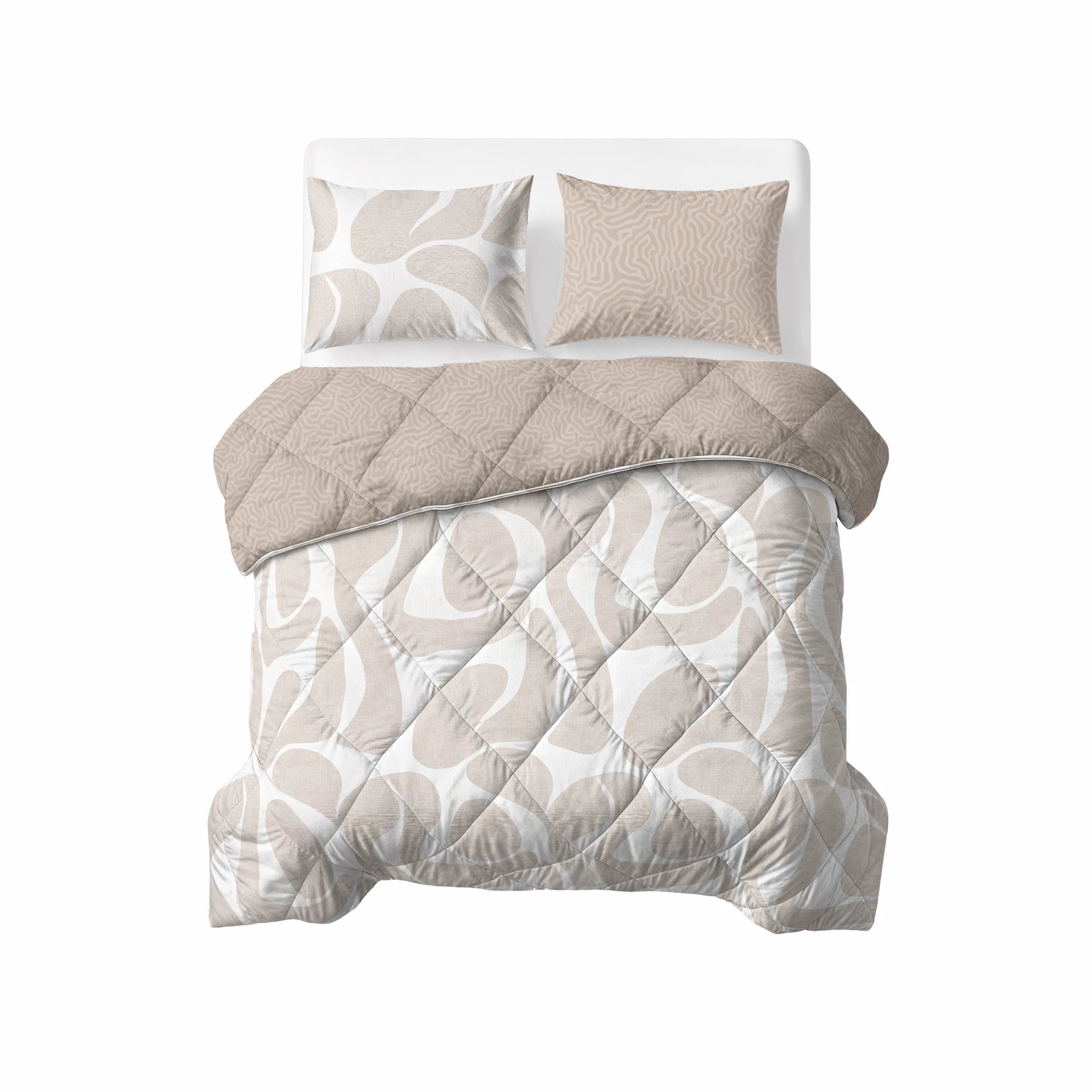 Lazy dekbed Drifty - zand/grijs