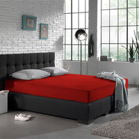 Enkel Jersey 135 gr. Hoeslaken Rood